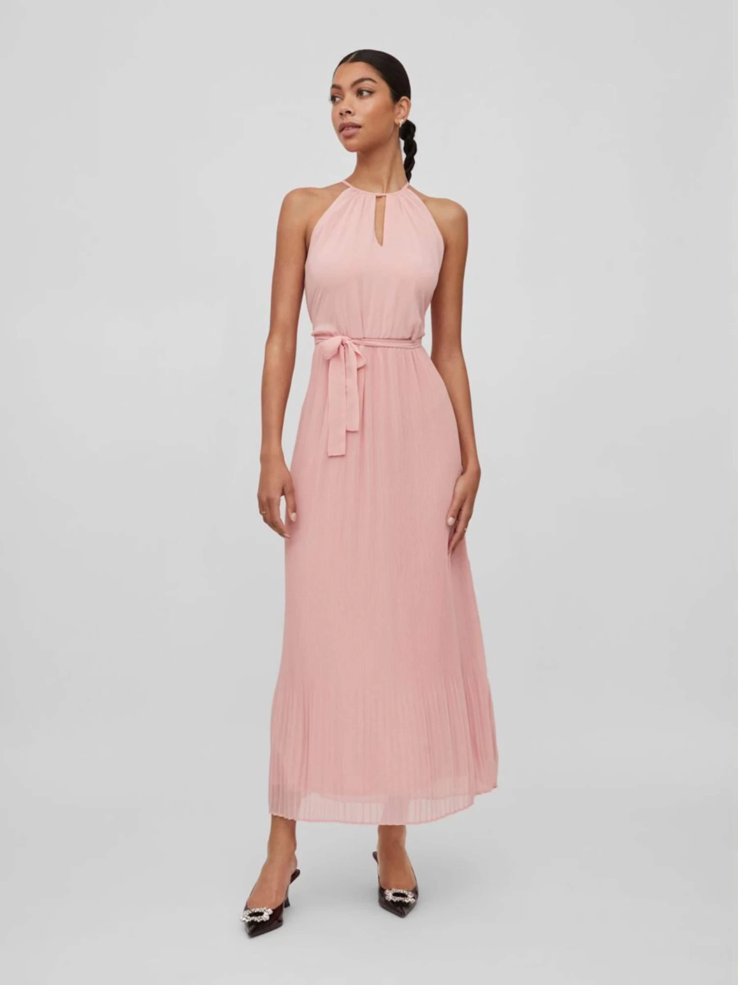Vila Maxi Jurken Zomerjurk Dames Pink 3 Vila Maxi Jurken Zomerjurk Dames Pink - Afbeelding 3