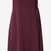 Vila Midi Jurken Jurk Lovie Dames Bordeaux