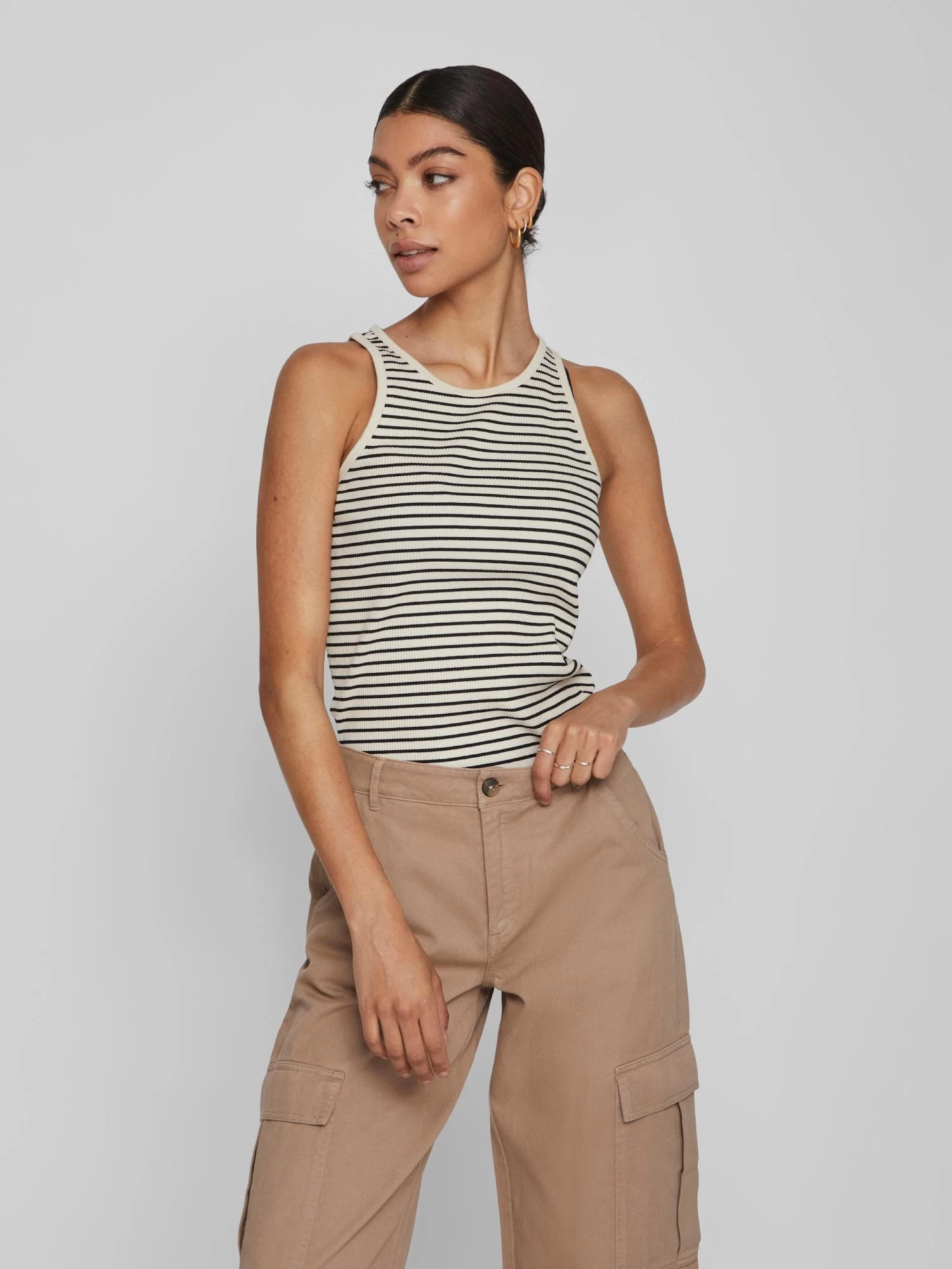 Vila Tanktops Top Abeni Dames Crème 3 Vila Tanktops Top Abeni Dames Crème - Afbeelding 3