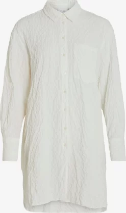 Vila Lange Blouses Blouse FREDA Dames Natuurwit