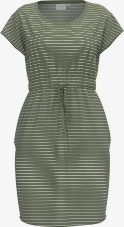 Vila Jerseyjurken Jurk TULLE Dames Donkergroen