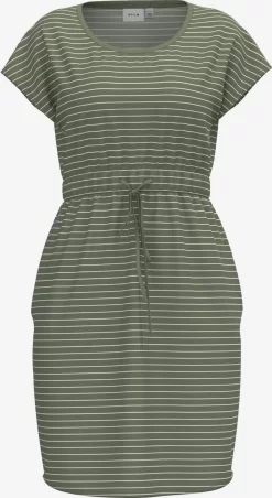 Vila Jerseyjurken Jurk TULLE Dames Donkergroen