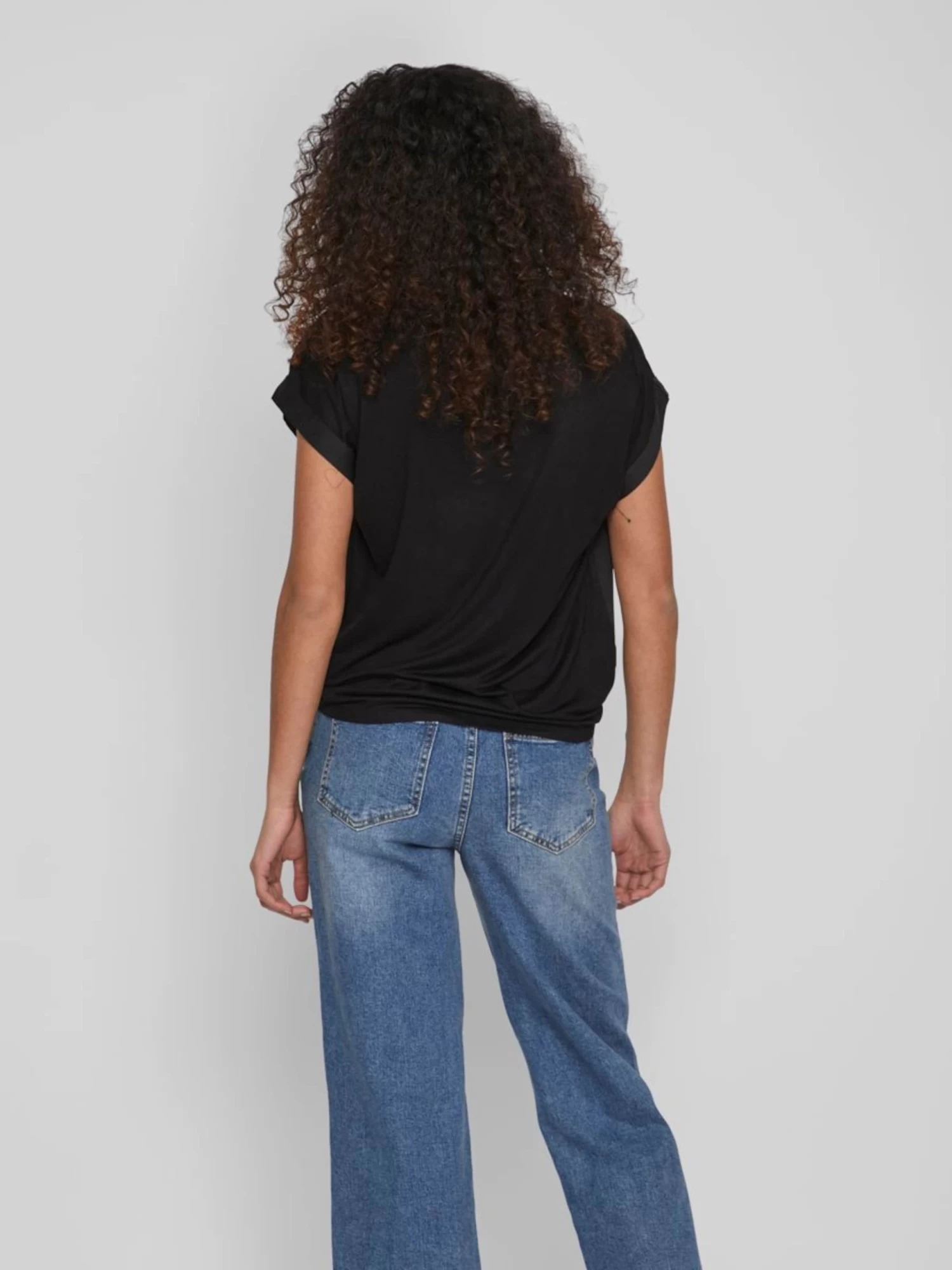 Vila T-shirts Shirt Viellette Dames Zwart 5 Vila T-shirts Shirt Viellette Dames Zwart - Afbeelding 5