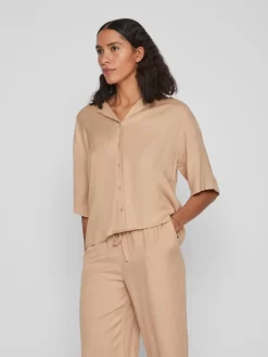 Vila Blouses Met Korte Mouw Blouse Dames Beige 8 Vila Blouses Met Korte Mouw Blouse Dames Beige -Vila c967a4447e8e1ce84e252e400c3704d5 scaled