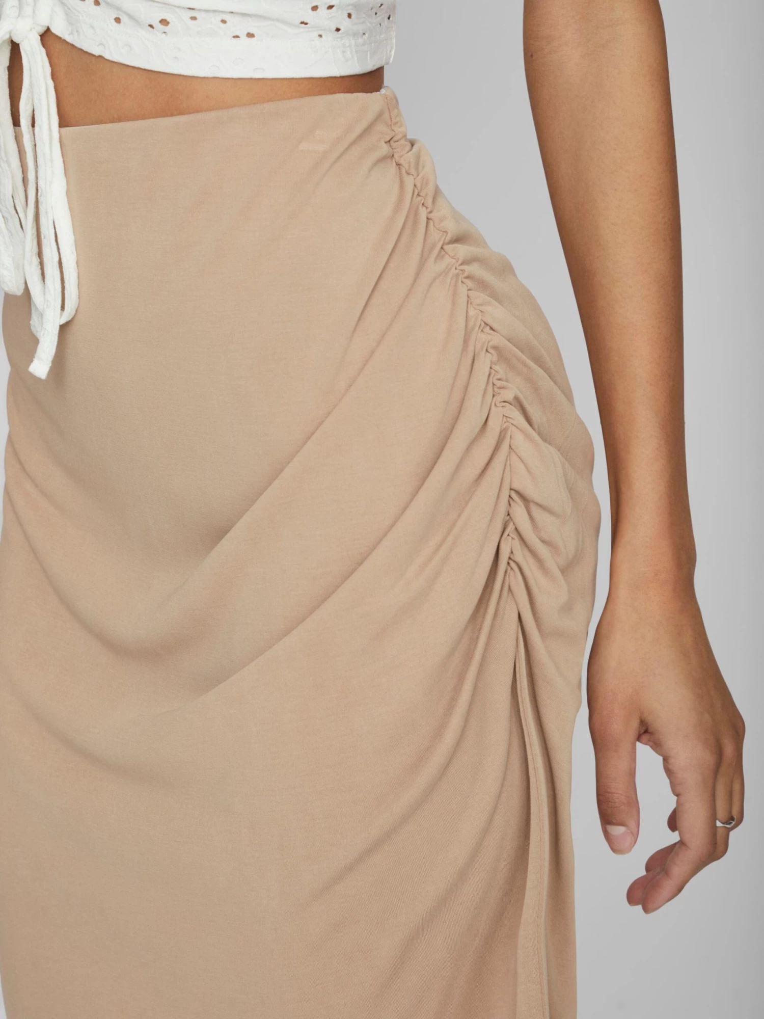 Vila Midi Rokken Rok Dames Sand 6 Vila Midi Rokken Rok Dames Sand - Afbeelding 6