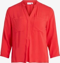 Vila Blouses Met Korte Mouw Blouse Dames Rood