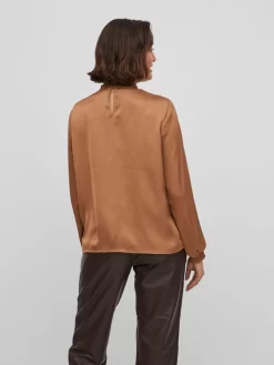 Vila Blouseshirts Blouse Dames Bruin -Vila ca6cb976c0de8ca2553f93b54feed208 scaled