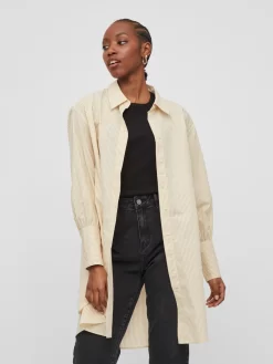 Vila Lange Blouses Blouse Gitzy Dames Sand / Natuurwit -Vila ca89d589e3b89ae9dcf07e9e07375d64 scaled