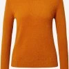 Vila Fijngebreide Truien Trui Feami Dames Donkeroranje