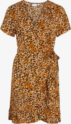 Vila Mini Jurken Jurk Dames Oranje