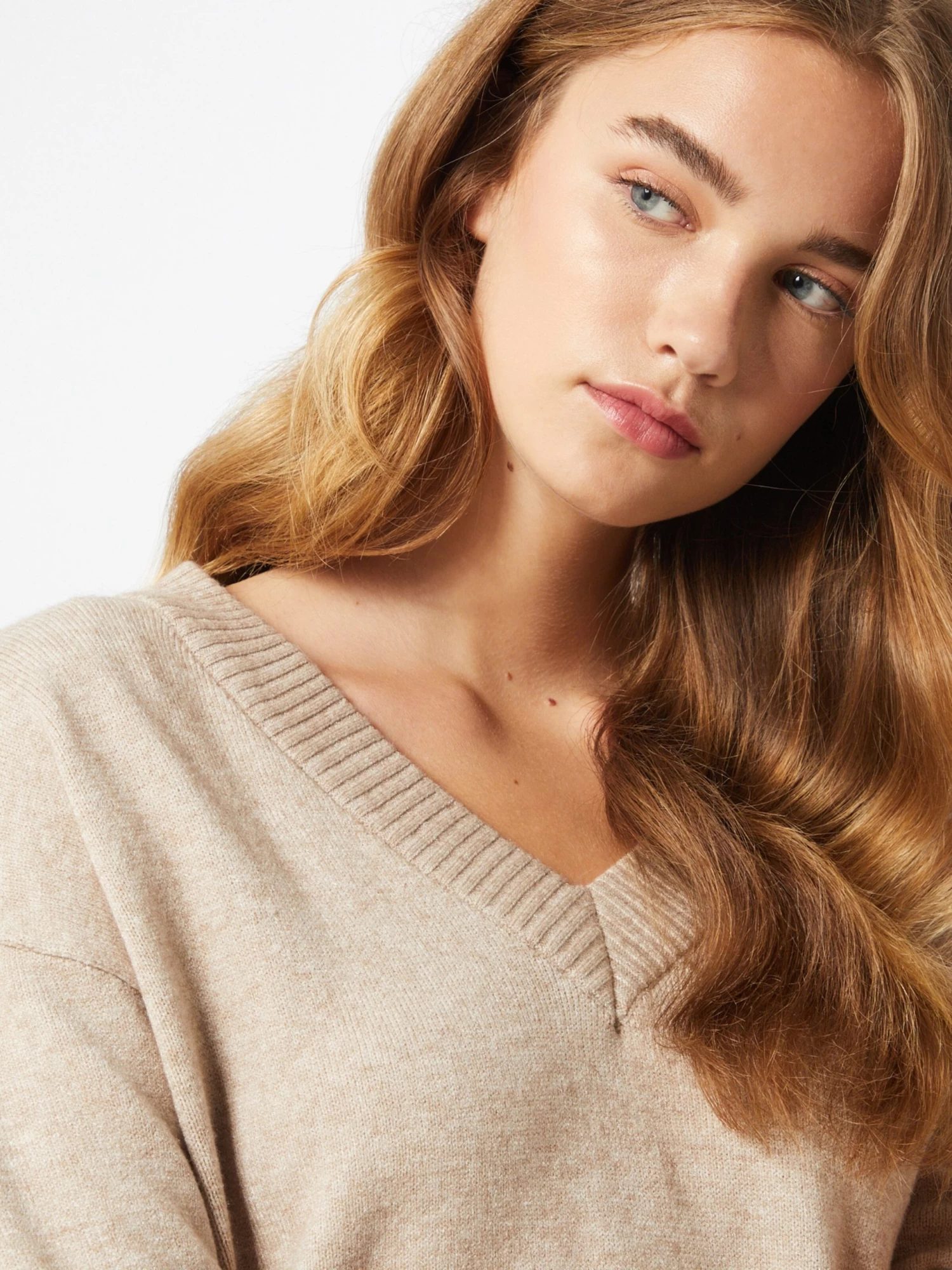 Vila Fijngebreide Truien Trui Ril Dames Beige / Taupe 5 Vila Fijngebreide Truien Trui Ril Dames Beige / Taupe - Afbeelding 5