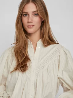Vila Overhemden Blouse Dames Crème -Vila cbc248fcc4a29112dcbf94bb014ad4f4 scaled