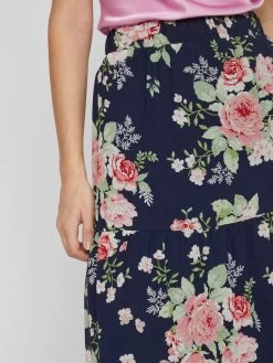 Vila Maxi Rokken Rok Dames Navy -Vila cc0d57556b5522e36d5a6750c2a2baa0