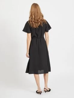 Vila Midi Jurken Jurk Dames Zwart 11 Vila Midi Jurken Jurk Dames Zwart -Vila cca159147bca1195c85adced738d6e95