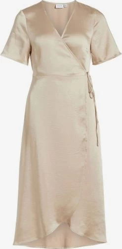 Vila Maxi Jurken Jurk Dames Beige