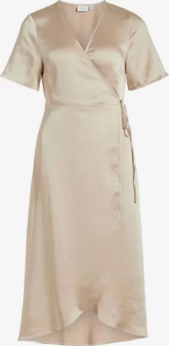 Vila Maxi Jurken Jurk Dames Beige