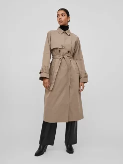 Vila Trenchcoats Tussenmantel Dames Bruin -Vila cd6ce0672ef4e5edb1eb09e4892e6266 scaled