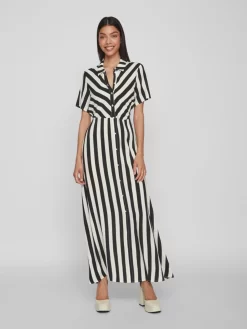 Vila Maxi Jurken Blousejurk Dames Zwart / Wit -Vila cdb0c555106d0e8ea3534b5473ee2d58 scaled
