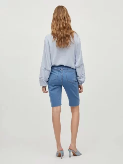 Vila Denim Shorts Regular Jeans Dames Blauw -Vila cdf0aafe0cbe2fc41ad275159d62b9da scaled