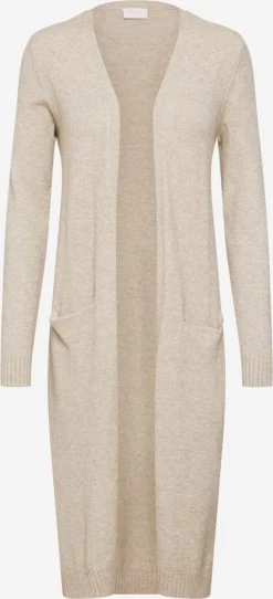 Vila Vesten Gebreid Vest Ril Dames Beige Gemêleerd