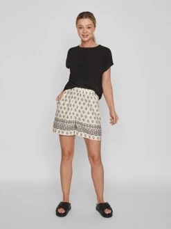 Vila Shorts Loosefit Broek Atnia Dames Greige -Vila ce3a77f48d07c8a5f15f51ba7ede0a34