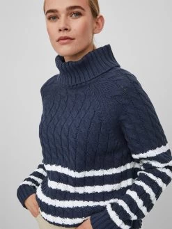 Vila Coltruien Trui Emmalina Dames Navy -Vila ce7d1b1d1659a0fd90c6712d6fd74a93