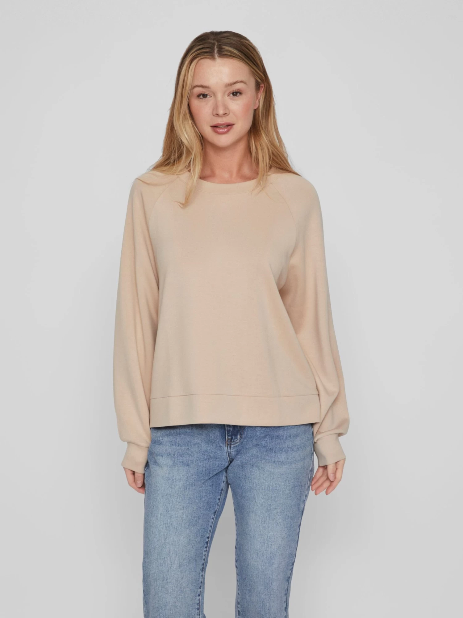 Vila Sweatshirts Sweatshirt Dames Beige 3 Vila Sweatshirts Sweatshirt Dames Beige - Afbeelding 3