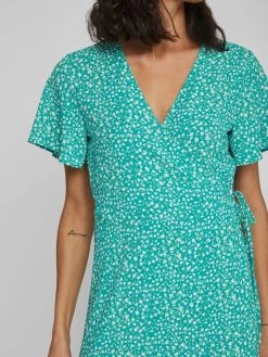 Vila Midi Jurken Jurk Dames Groen / Jade Groen -Vila cebf6edf0cdee67faa40e38d69d59423