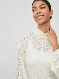 Vila Kanten Blouses Blouse Tula Dames Wolwit -Vila cefb79a662fad92ff8dd6c1dfb7f6515