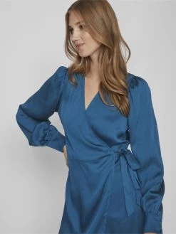 Vila Midi Jurken Jurk Omi Dames Blauw -Vila cf5d15f78ec373afb103fccaad20dd61