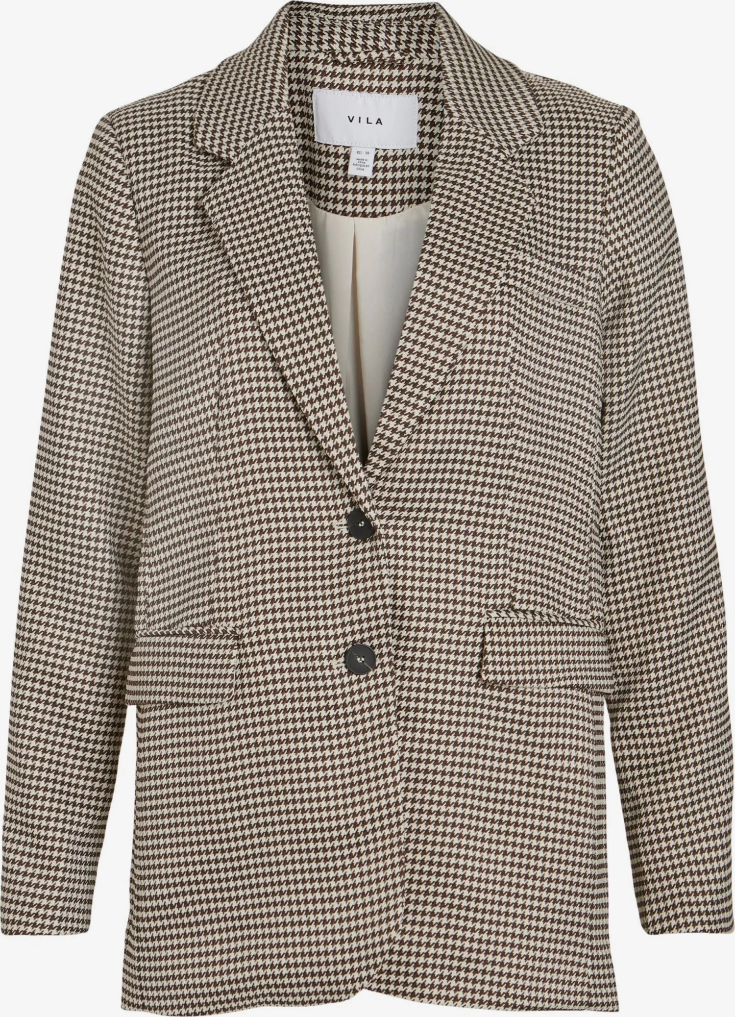 Vila Klassieke Blazers Blazers Ellia Dames Beige 1 Vila Klassieke Blazers Blazers Ellia Dames Beige