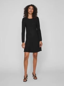 Vila Gebreide Jurken Gebreide Jurk SACHIN Dames Zwart -Vila d02a1467bead21947687740db1e258e0