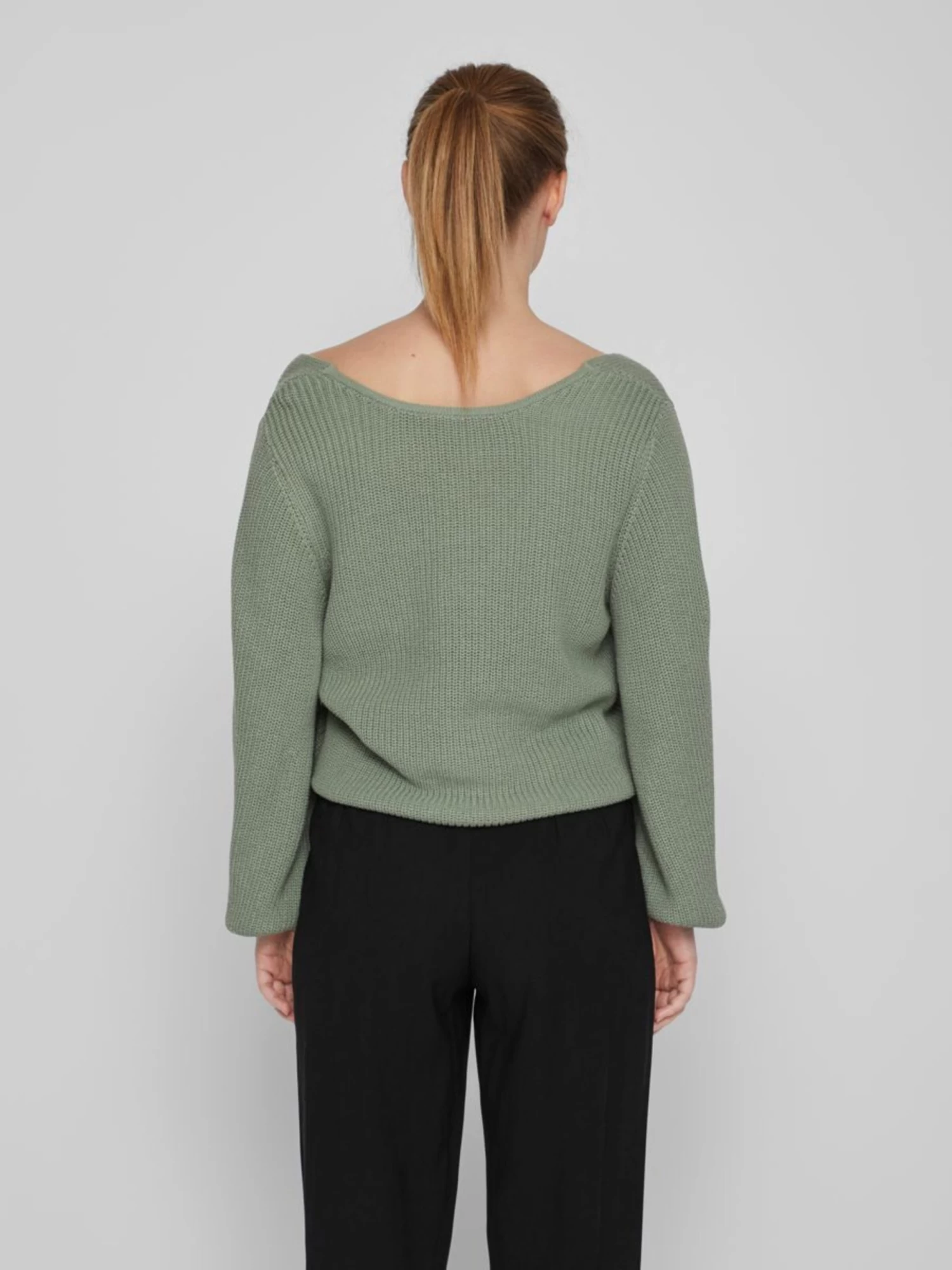 Vila Basic Truien Trui Dames Mintgroen 3 Vila Basic Truien Trui Dames Mintgroen - Afbeelding 3