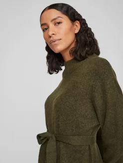 Vila Gebreide Jurken Gebreide Jurk Evah Dames Olijfgroen -Vila d1d7b58ee35464452b49938c03abdb91 scaled