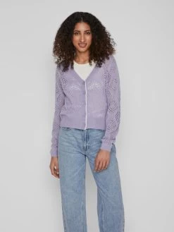 Vila Vesten Gebreid Vest JODIE Dames Lavendel -Vila d1e3da6fdb2f48884f10010a68442340