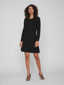 Vila Gebreide Jurken Gebreide Jurk SACHIN Dames Zwart -Vila d1f1adc274b899128b9149065ea0baa8