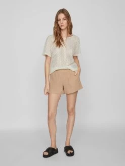 Vila Tops Top Dames Beige -Vila d24a30a7464ac06e9a137baa779ef30c