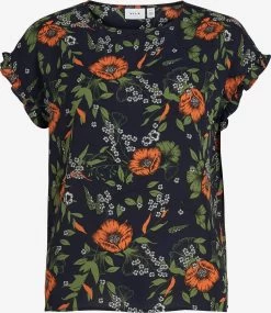 Vila Blouses Met Korte Mouw Blouse Cilly Dames Donkerblauw