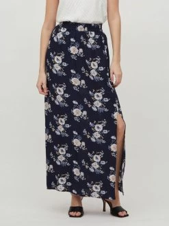 Vila Maxi Rokken Rok Dames Duifblauw / Donkerblauw -Vila d2d6195bd48b41c570021bce3e64e6d4