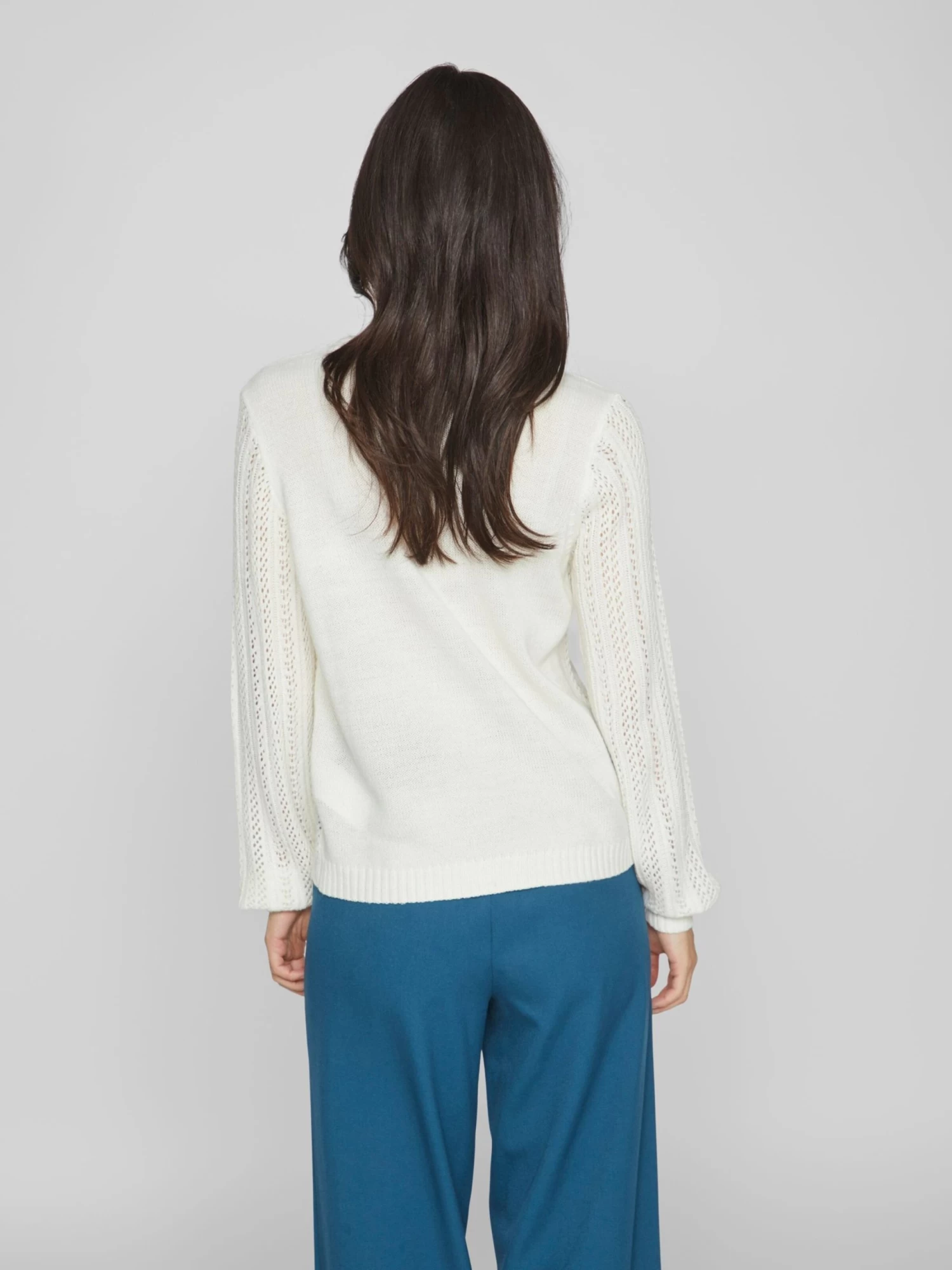 Vila Basic Truien Trui CHOI Dames Wit 4 Vila Basic Truien Trui CHOI Dames Wit - Afbeelding 4