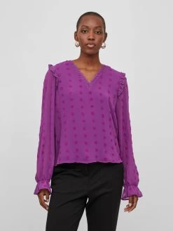 Vila Blouseshirts Blouse Dames Roze -Vila d47cc16e3ed4d7a6b93bfebaeb23cdd0