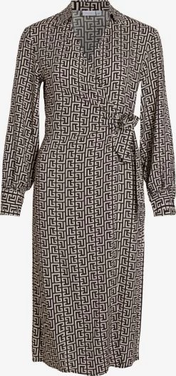 Vila Midi Jurken Jurk BANA Dames Zwart