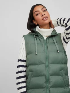 Vila Bodywarmers Bodywarmer TRISH Dames Kaki -Vila d4befe371923f2e40e073400b921a151 scaled