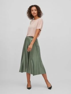 Vila Midi Rokken Rok Nitban Dames Donkergroen -Vila d50491c6623663212d2644ffbbe50d91