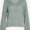 Vila Kanten Blouses Blouse Lea Dames Pastelgroen