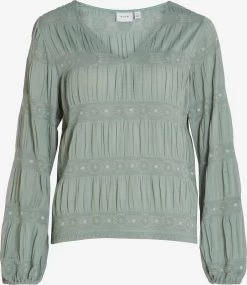 Vila Kanten Blouses Blouse Lea Dames Pastelgroen