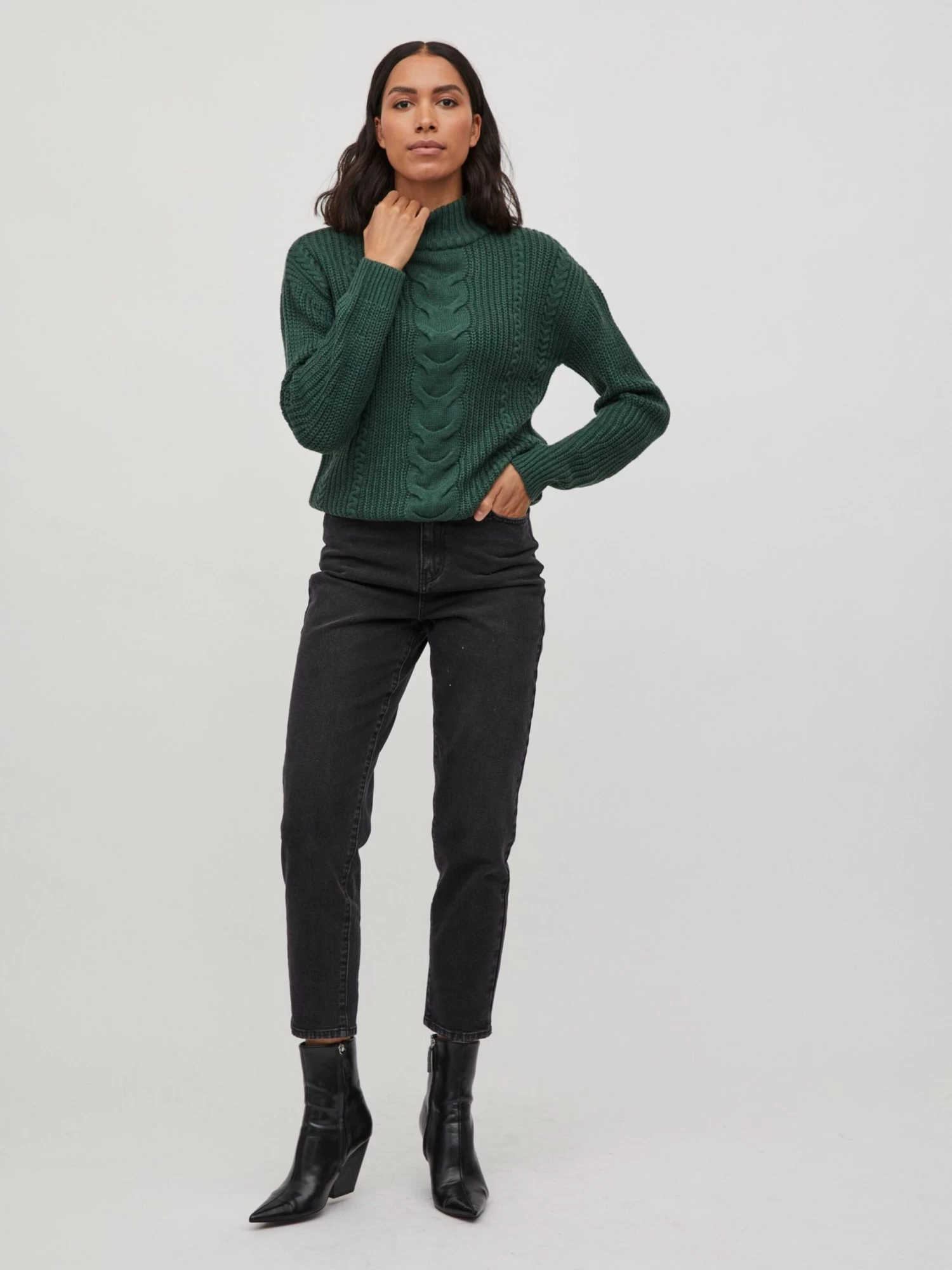 Vila Coltruien Trui Dames Donkergroen 5 Vila Coltruien Trui Dames Donkergroen - Afbeelding 5