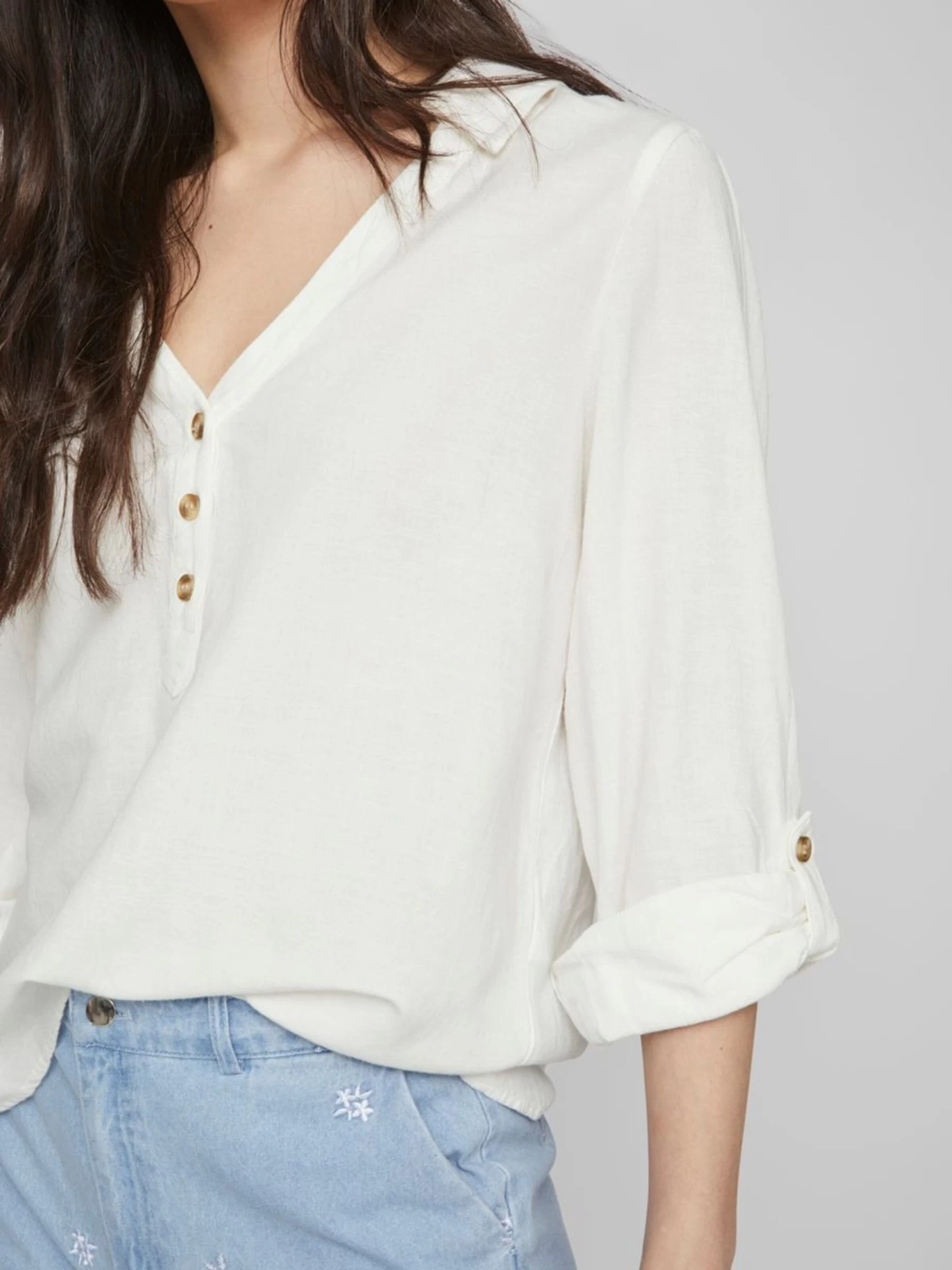 Vila Overhemden Blouse Dames Offwhite 6 Vila Overhemden Blouse Dames Offwhite - Afbeelding 6