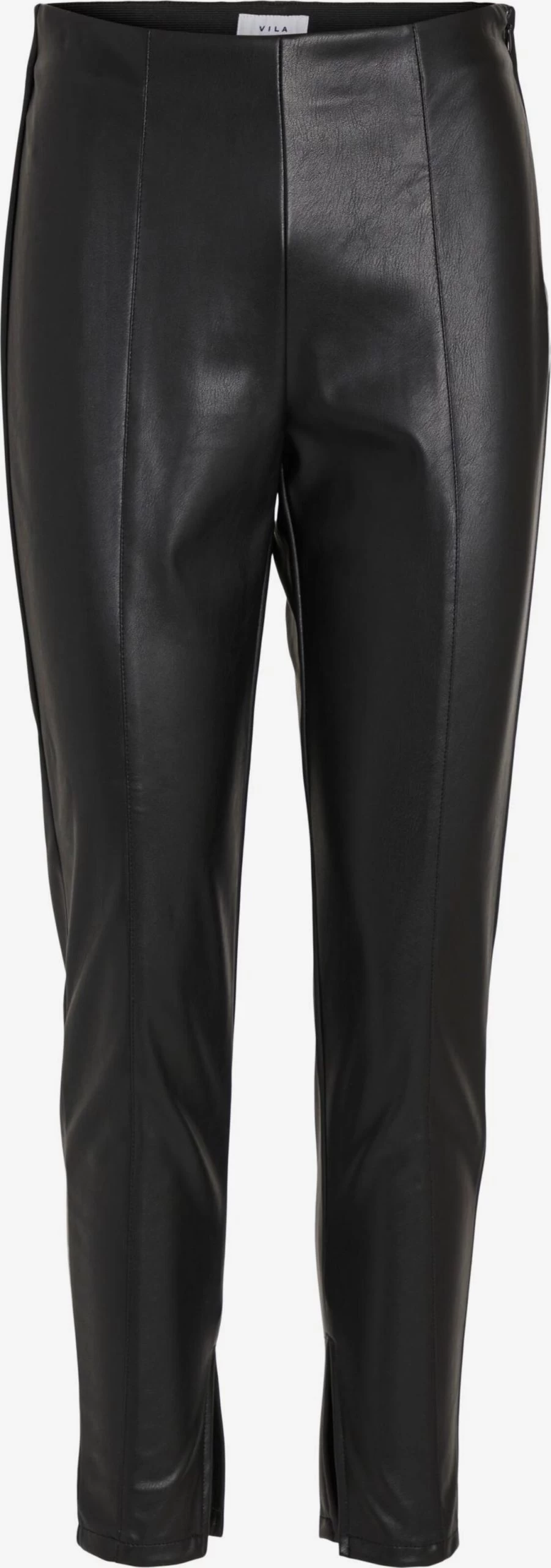 Vila Leren Broeken Skinny Broek Dagmar Dames Zwart 1 Vila Leren Broeken Skinny Broek Dagmar Dames Zwart