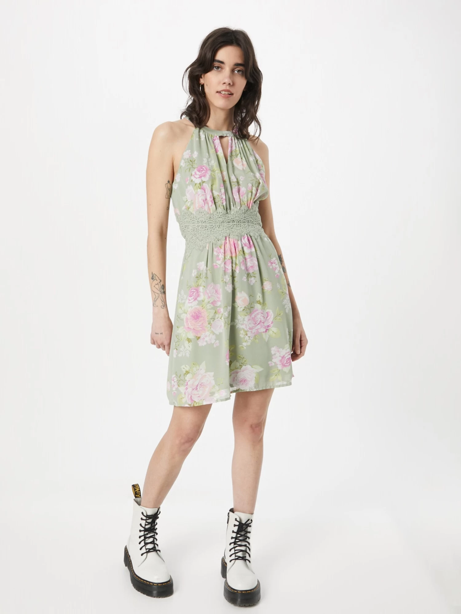 Vila Cocktailjurken Cocktailjurk Milina Dames Groen / Pastelgroen 2 Vila Cocktailjurken Cocktailjurk Milina Dames Groen / Pastelgroen - Afbeelding 2